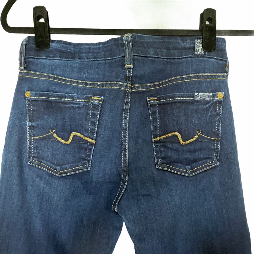 7 For All Mankind Kimmie Skinny Dark Wash Denim Jeans Size 26 - Picture 5 of 7